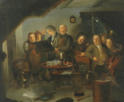 The Halifax Church Choir Practicing at the Ring O Bells Inn by Thomas Farrar